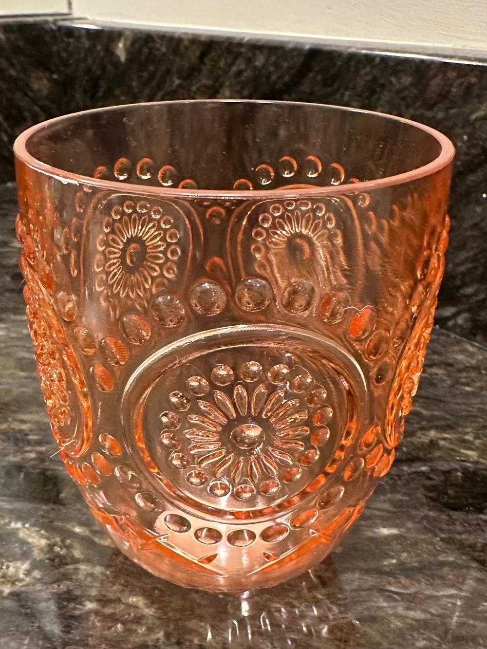Target Embossed acrylic Glass Goblets and Tumblers - Green, Clear, Amber